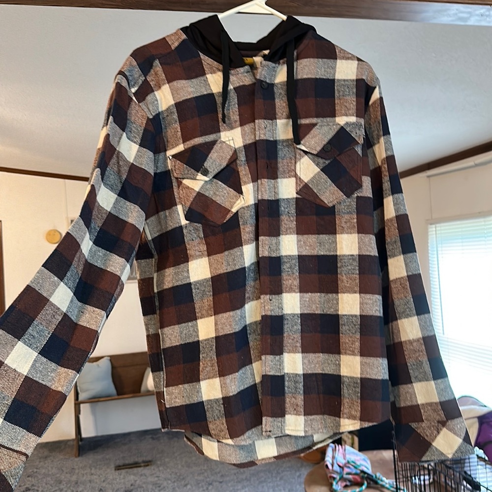 hooded flannel
